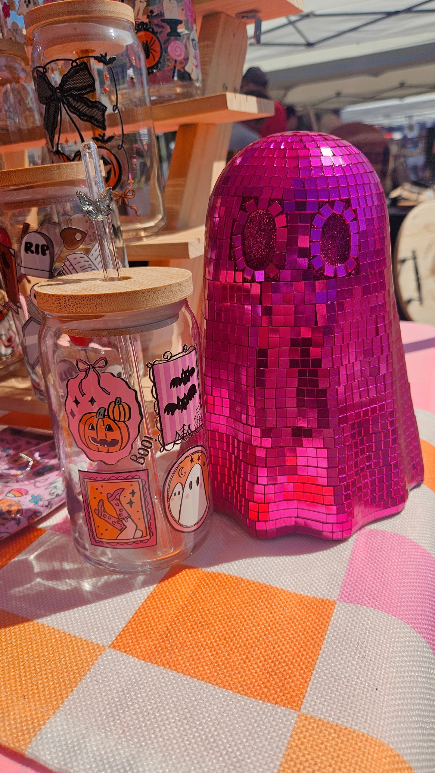 Spooky vibes Glass Can Cup