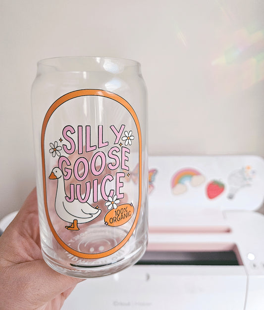 Silly Goose Juice Glass Can Cup