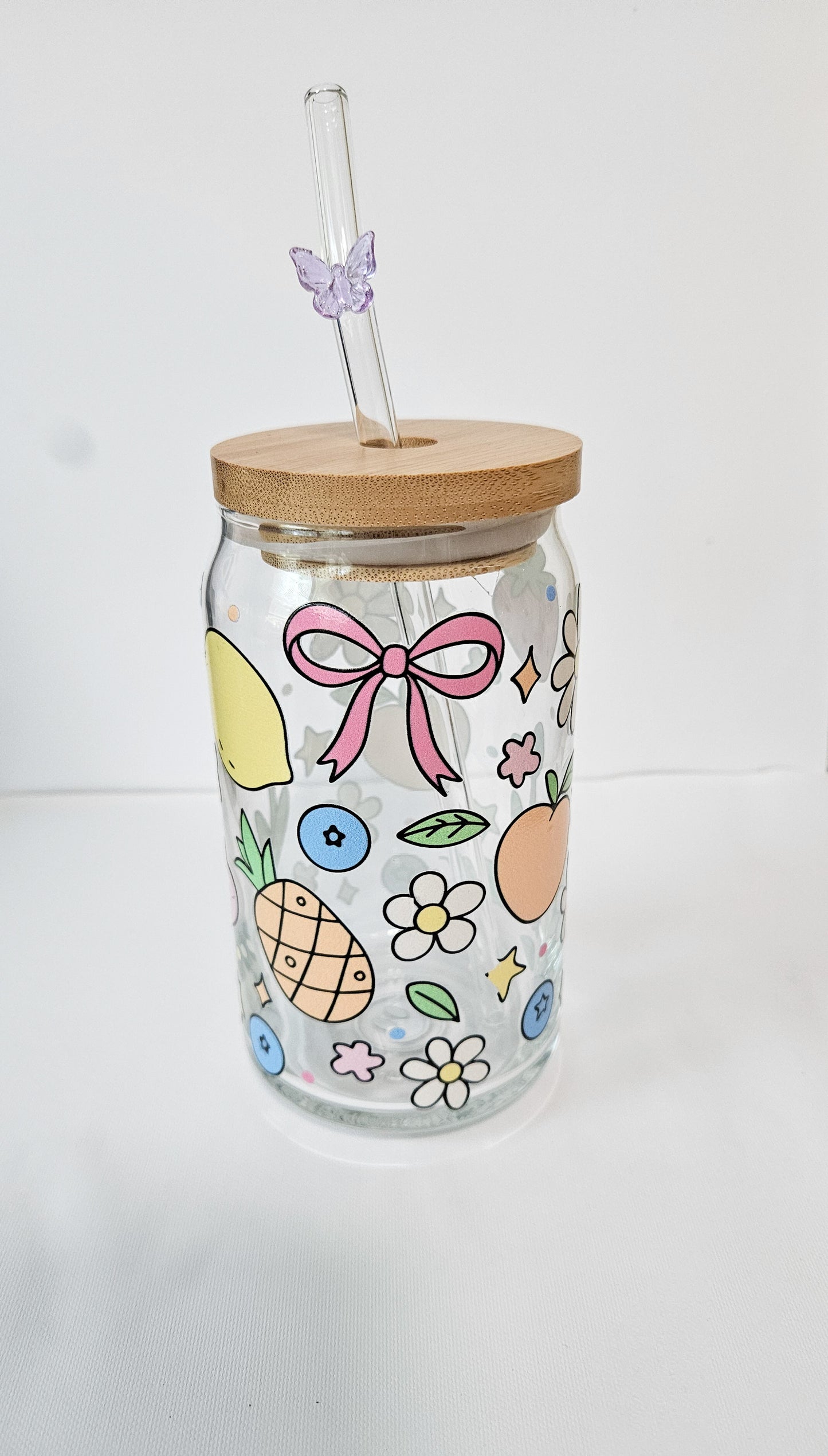 Butterfly Glass Straw