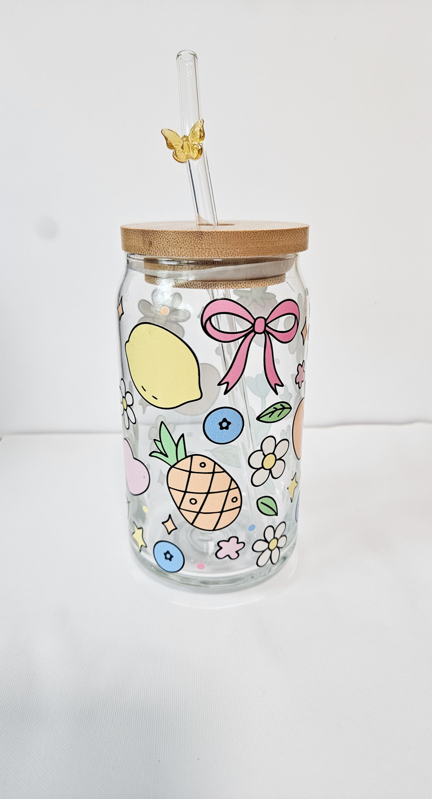 Butterfly Glass Straw