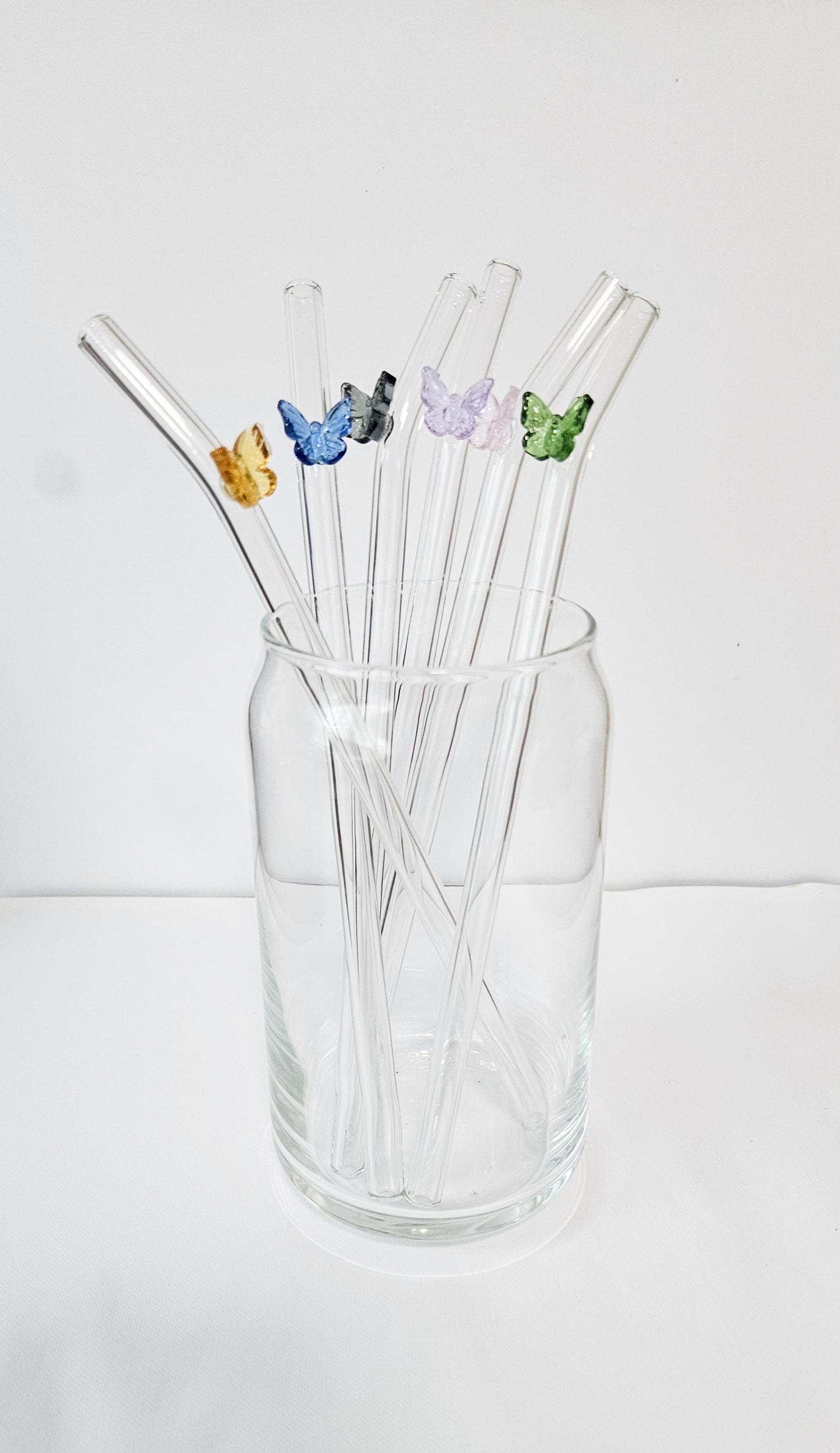Butterfly Glass Straw