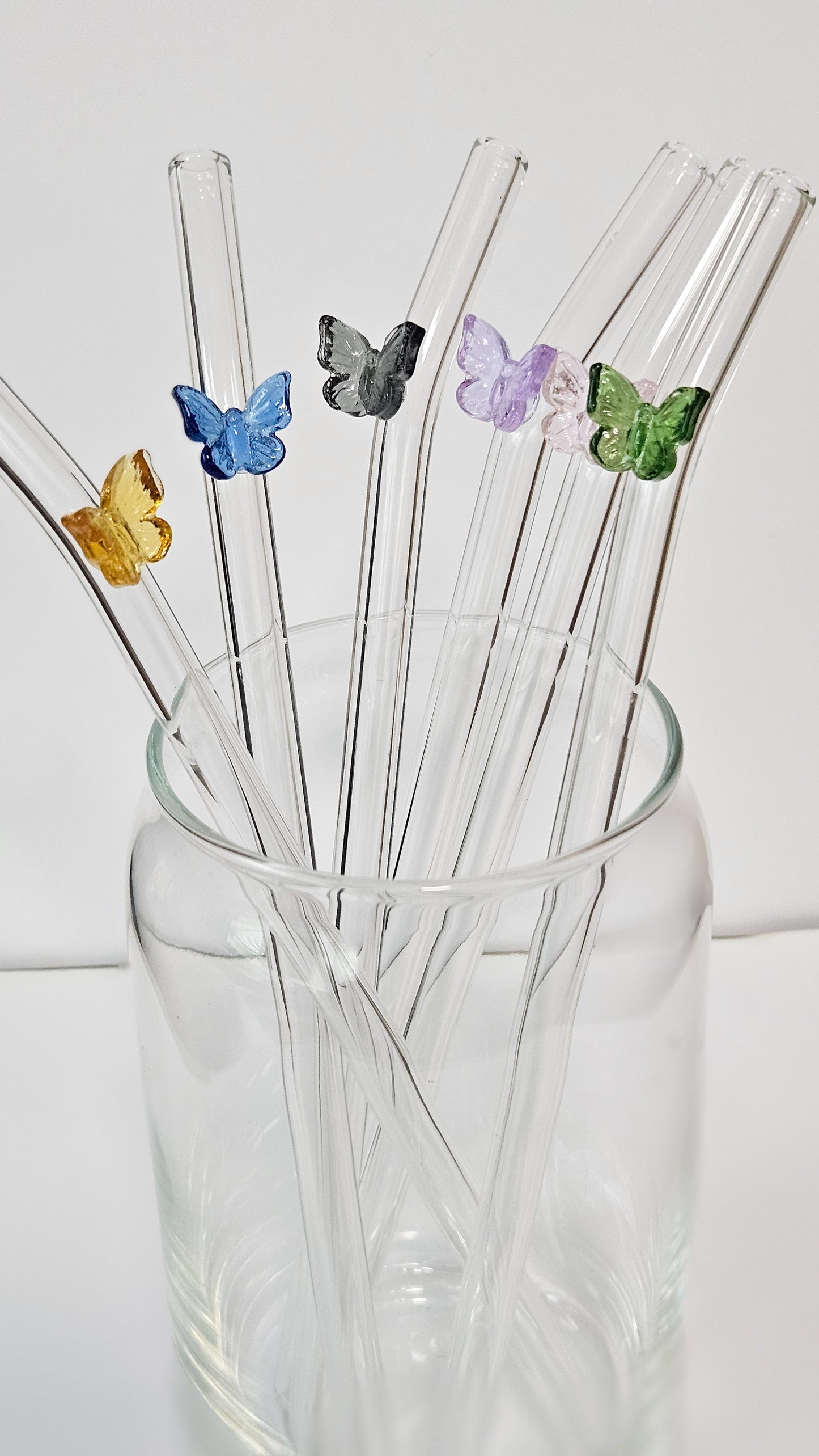 Butterfly Glass Straw