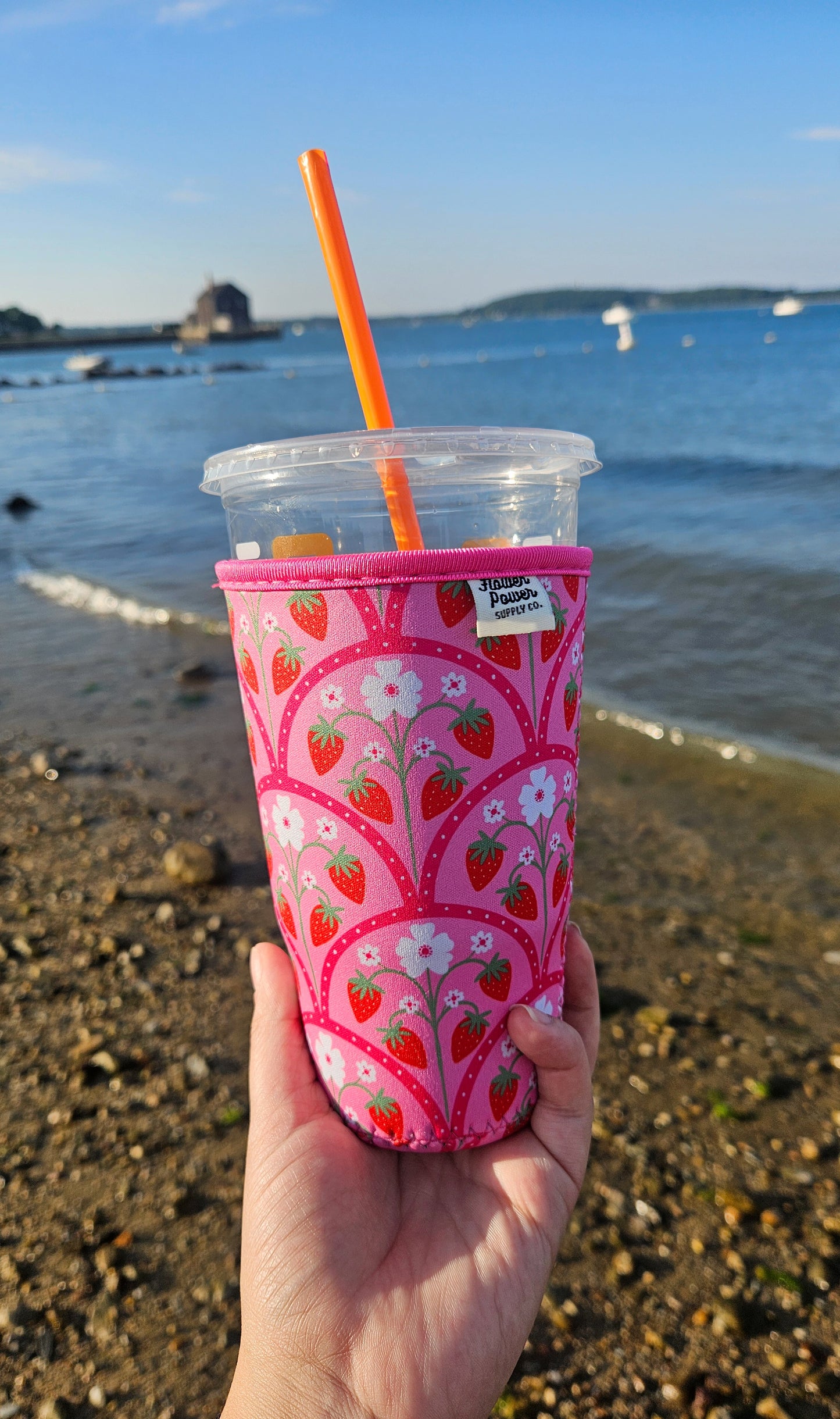 Summer Strawberry Garden Coffee Sleeve