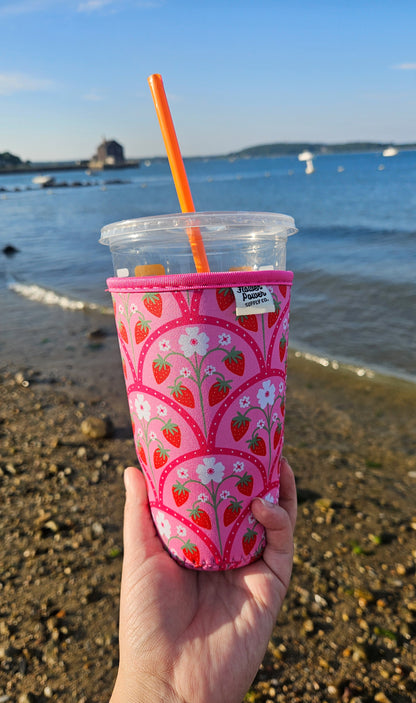 Summer Strawberry Garden Coffee Sleeve
