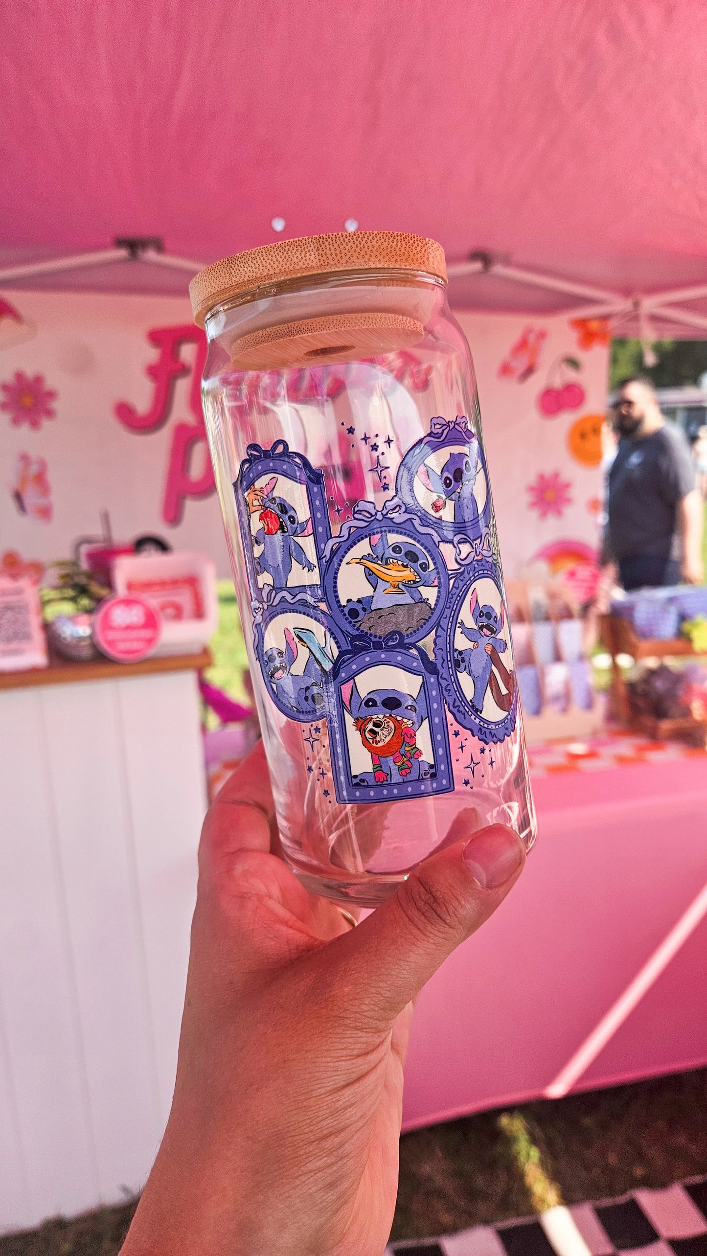 Stitches Magical Adventures Glass Cup