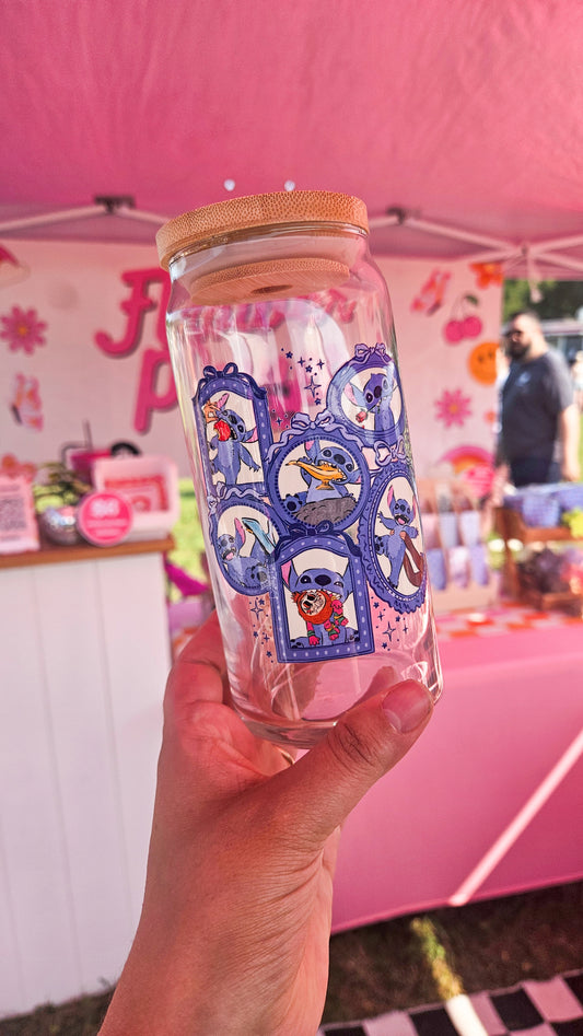Stitches Magical Adventures Glass Cup