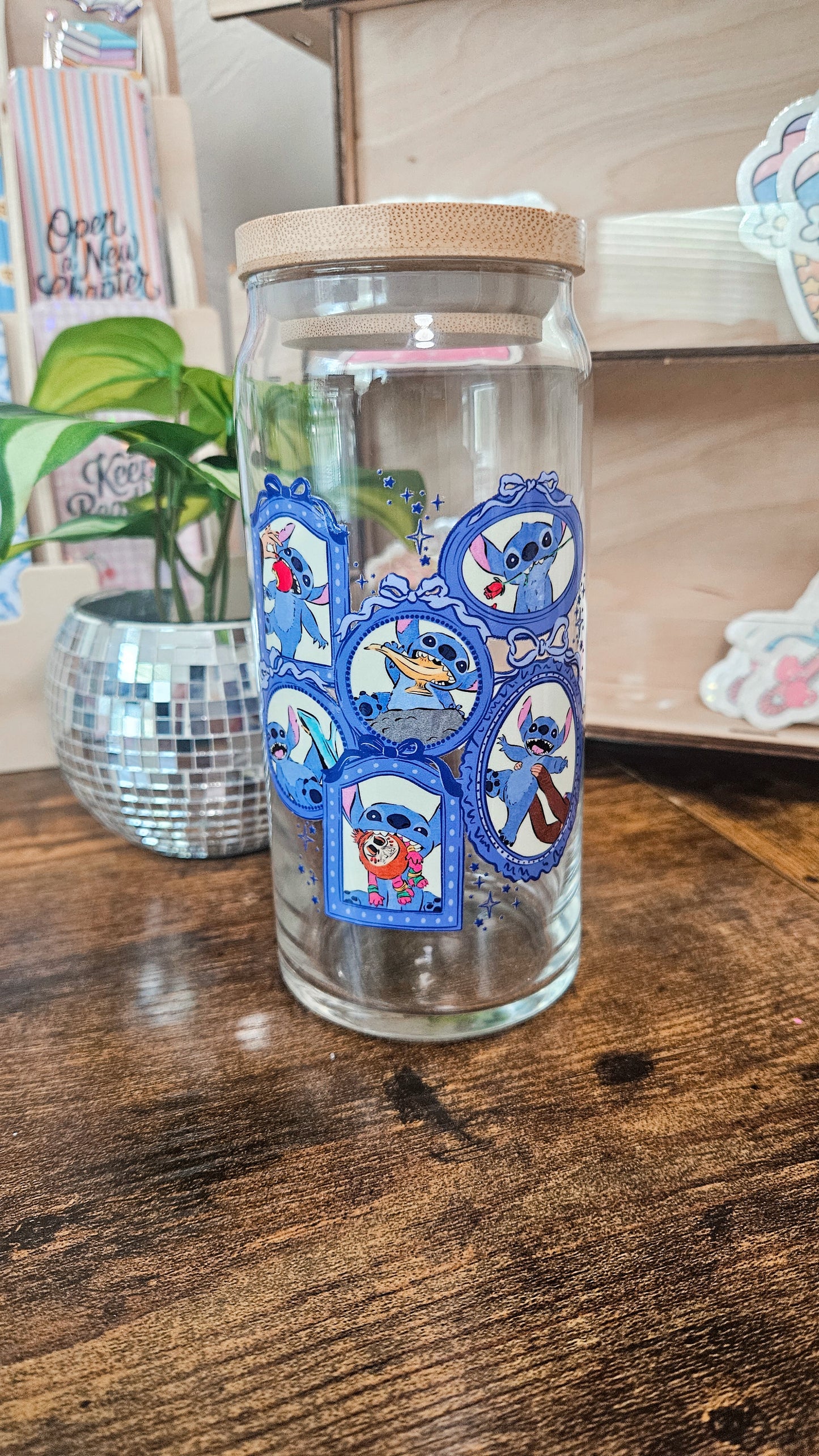 Stitches Magical Adventures Glass Cup