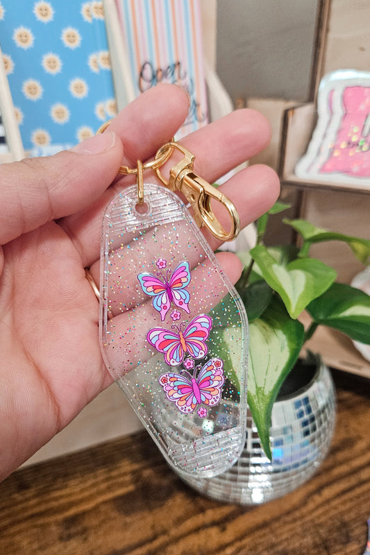 Butterfly Garden Keychain