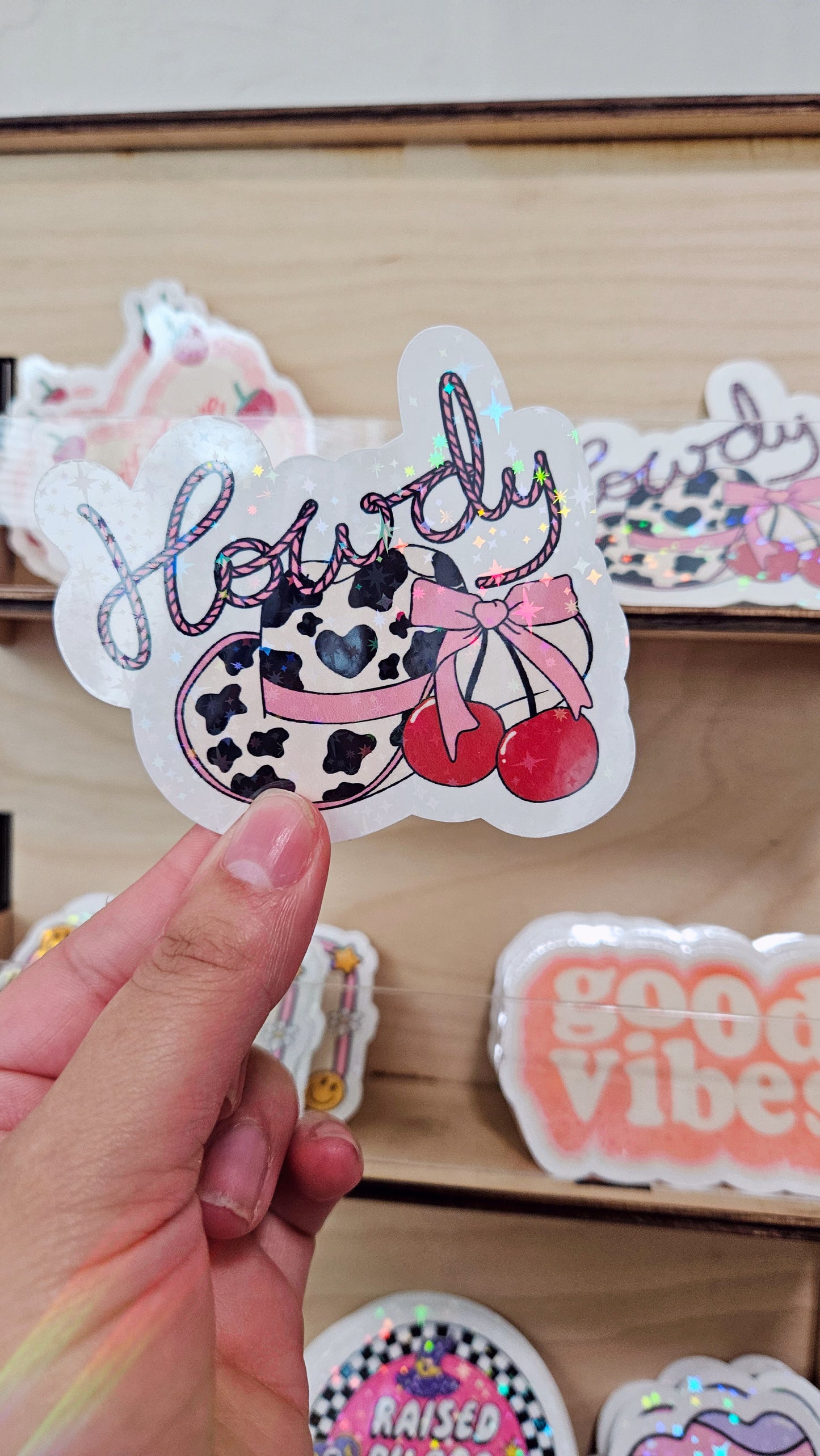 Howdy Partner glitter Sticker