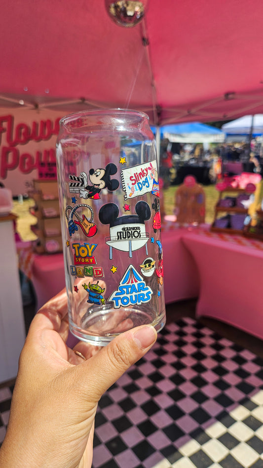 Hollywood Vibes Glass Can Cup