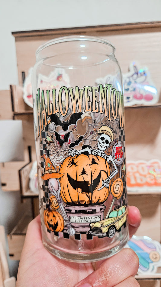 Halloween town Glass Cup