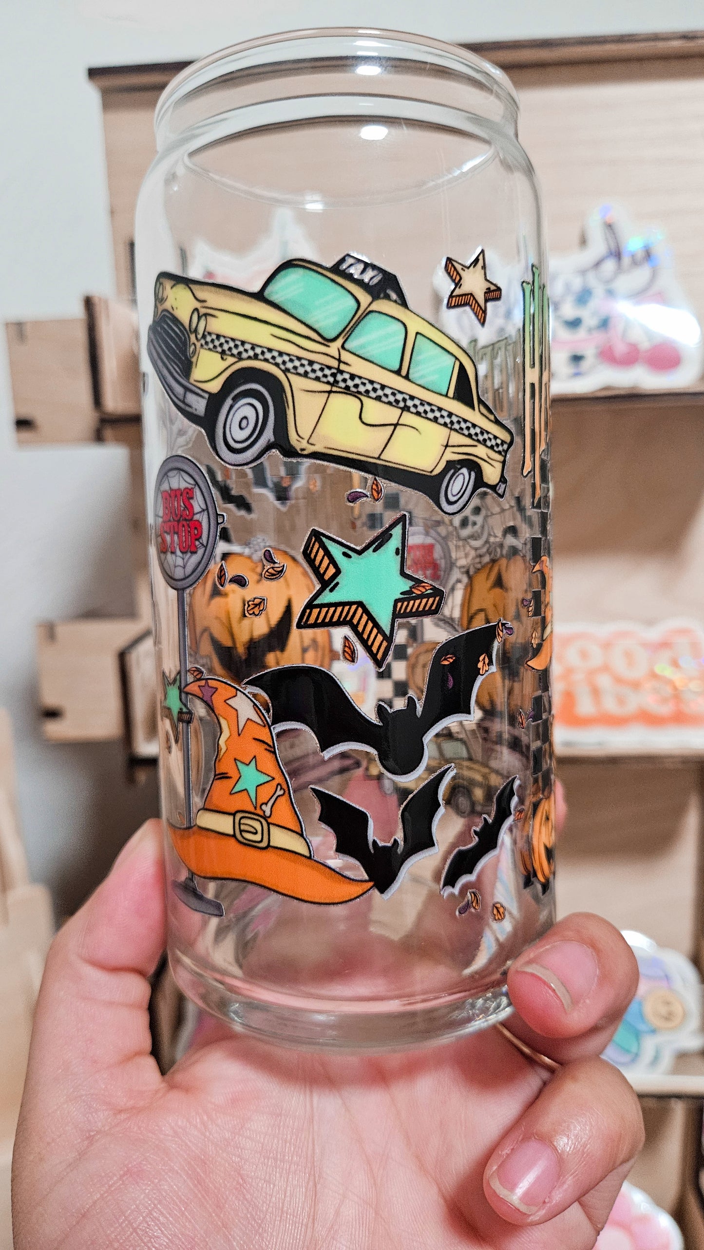 Halloween town Glass Cup