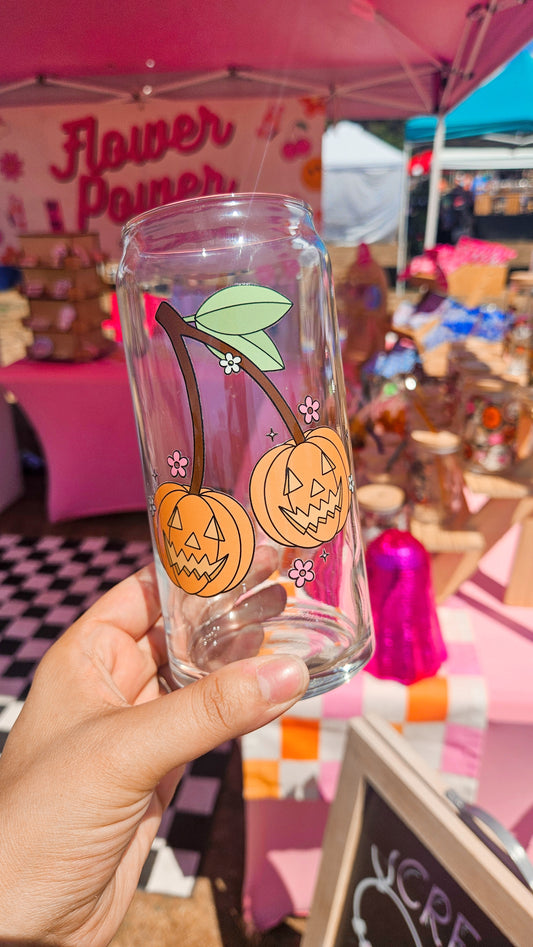 Spooky cherry Glass Can cup