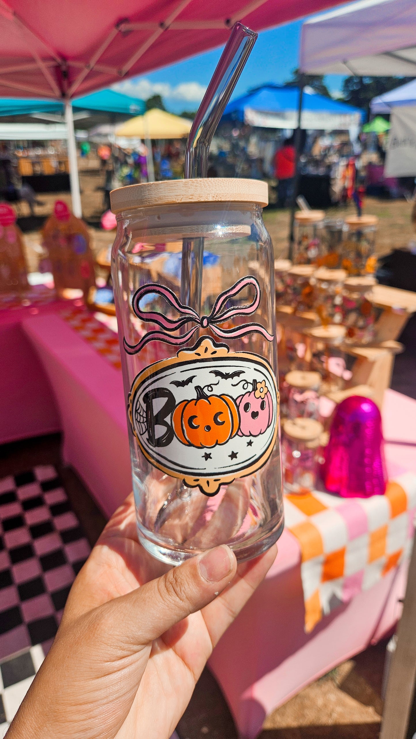 Pumpkin patch Glass Can Cup