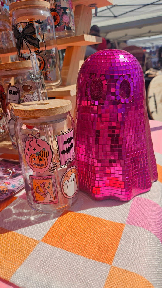 Spooky vibes Glass Can Cup