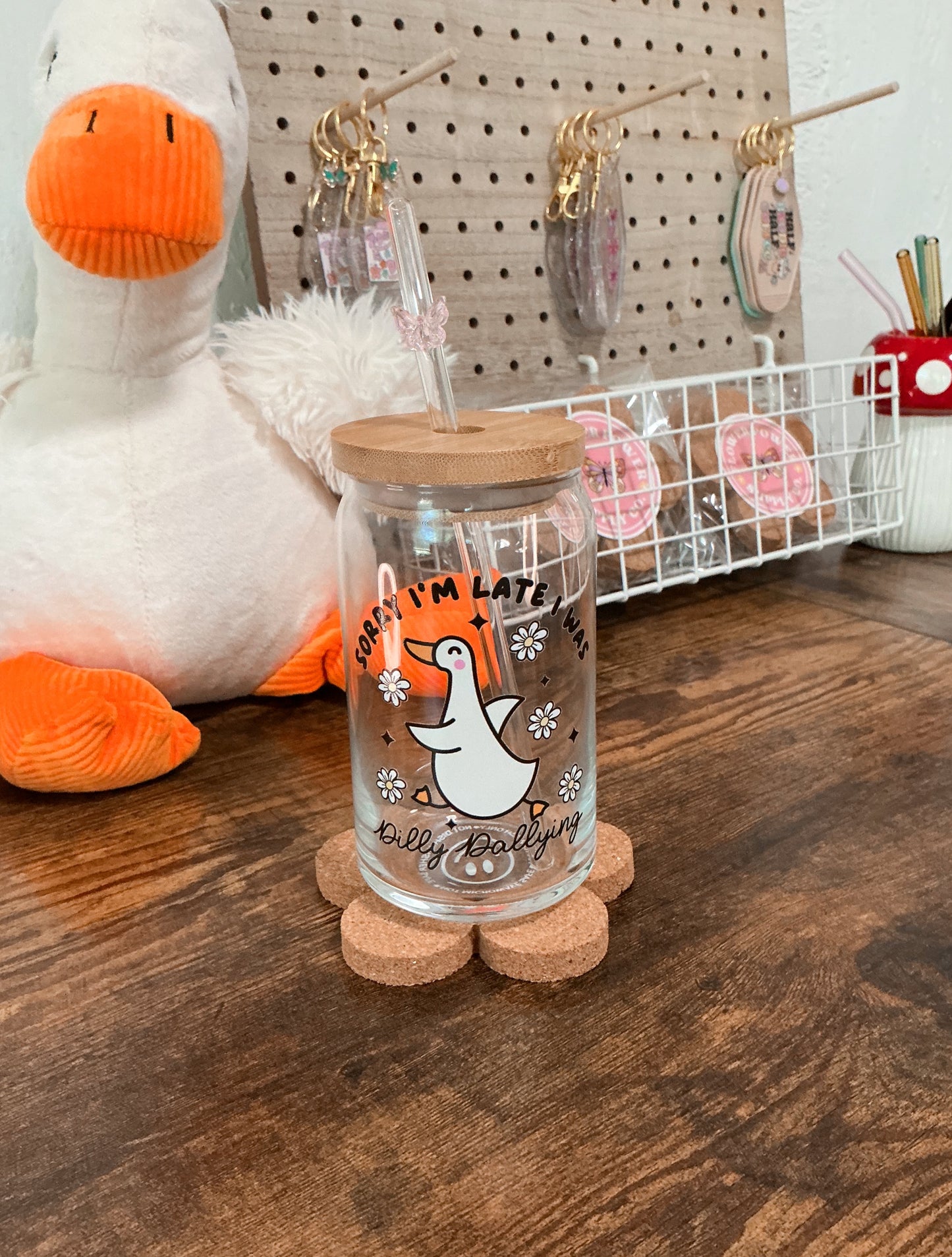 Dilly Dally Glass Can Cup