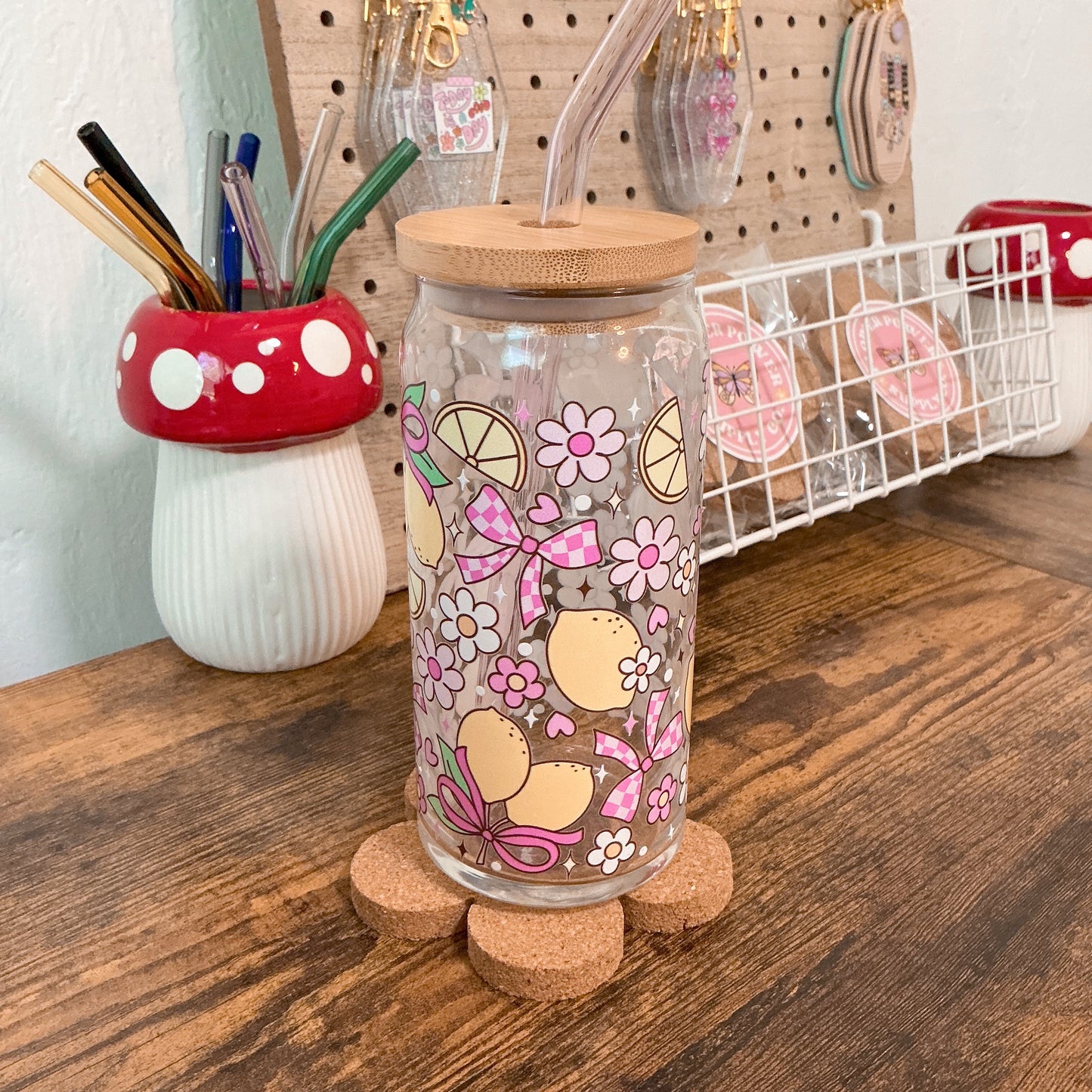 Lemon Squeeze Glass Can Cup