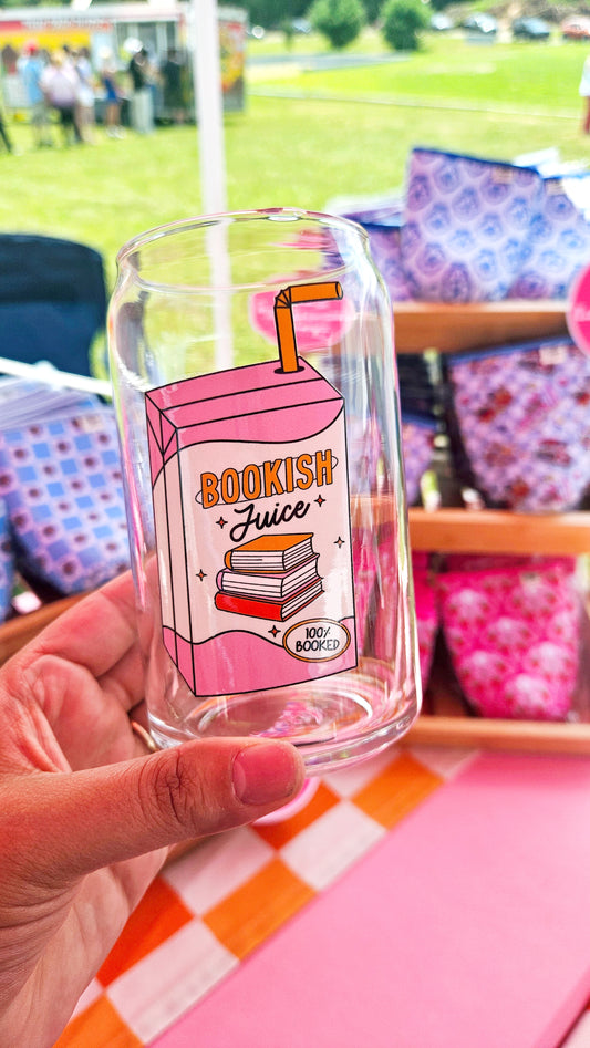 Bookish Juice Glass Can Cup