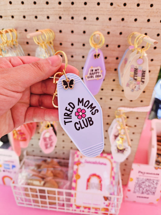 Tired Mom's Club Keychain